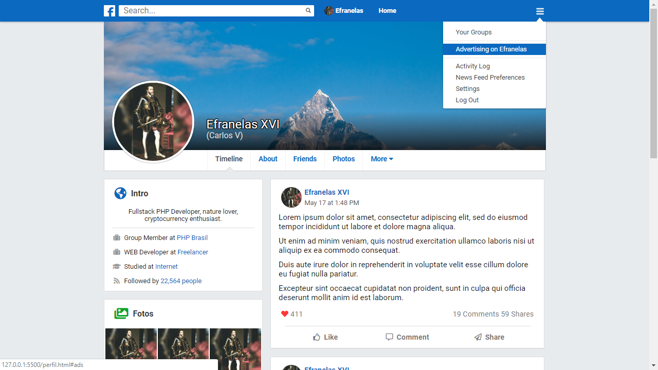 GitHub - efranelas/facebook-clone: Facebook layout redesigned